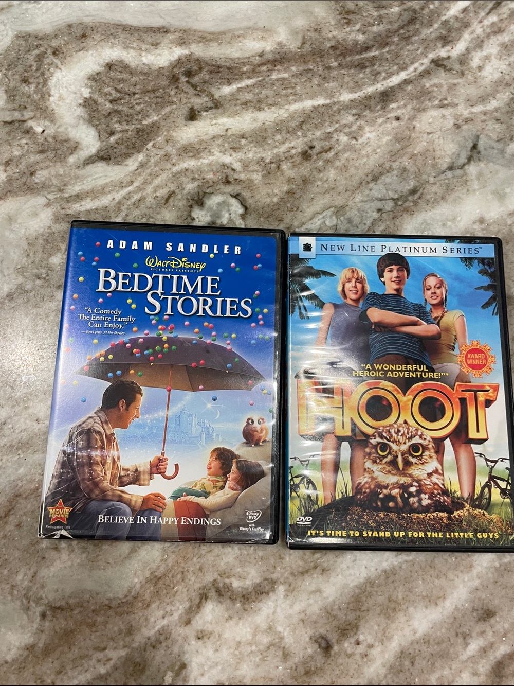 Disney Bedtime Stories DVD and Hoot DVD New Line Platinum Series DVD